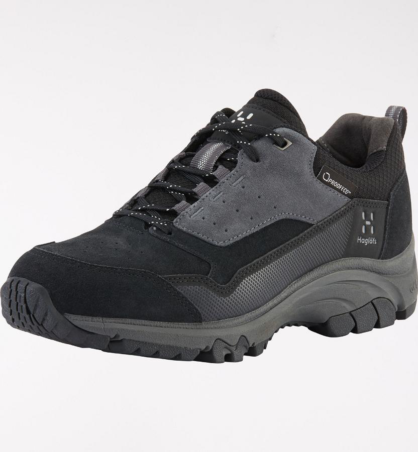 Haglöfs Skuta Low Proof Eco Hiking Shoes Black For Womens KYQTC6837 Australia